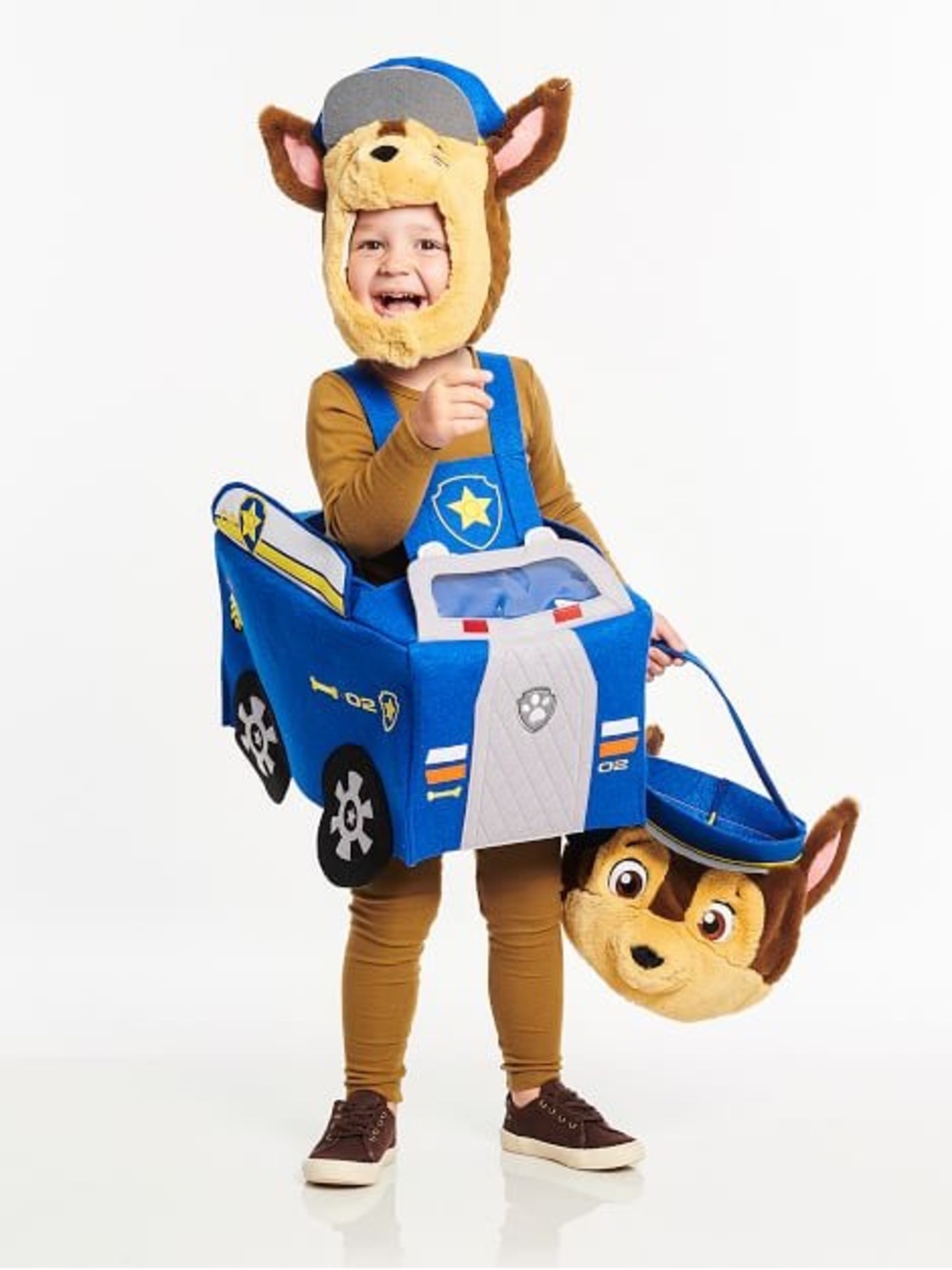 Pottery Barn Kids Blue Chase Police Cruiser Costume with Headpiece